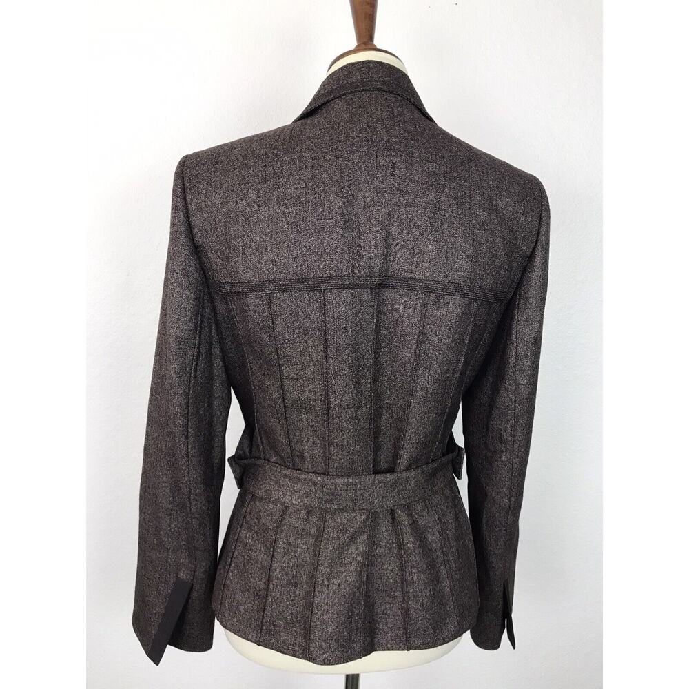 Albert Nipon Belted Single Breast Jacket Tweed - image 7